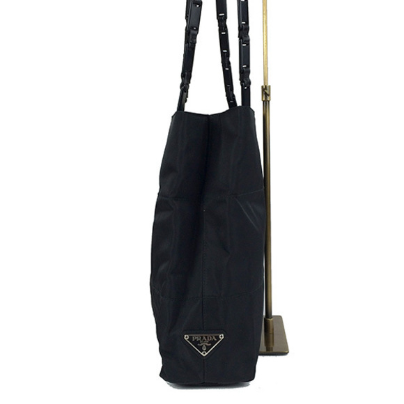 Prada Nylon Chain Tote Shoulder Bag Black - Picture 3 of 6